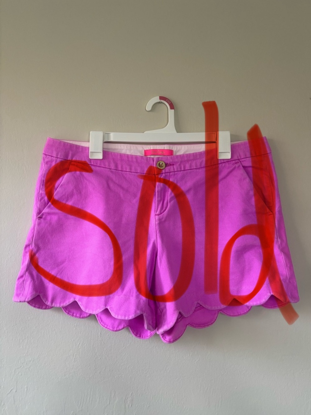 Lilly Pulitzer Women’s Size 14 Shorts Buttercup Pink Scalloped Hem Pockets